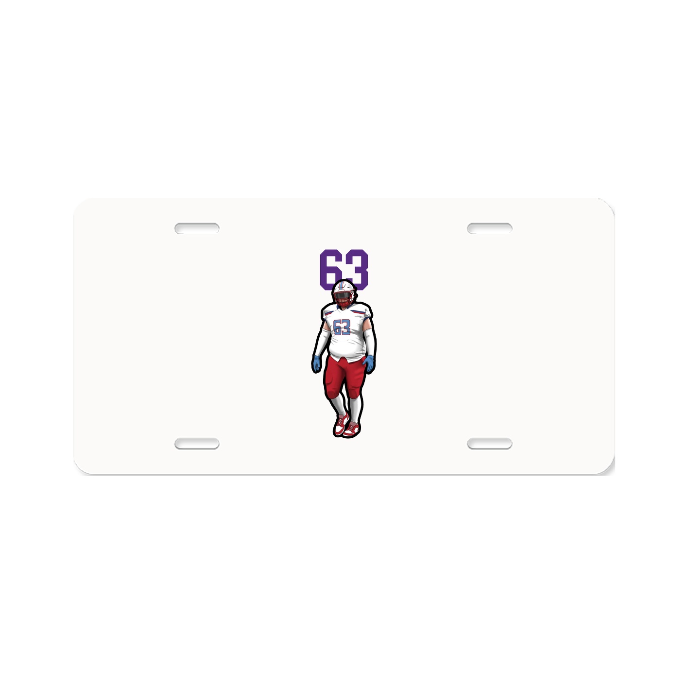 License Plate — Number Top in Classic