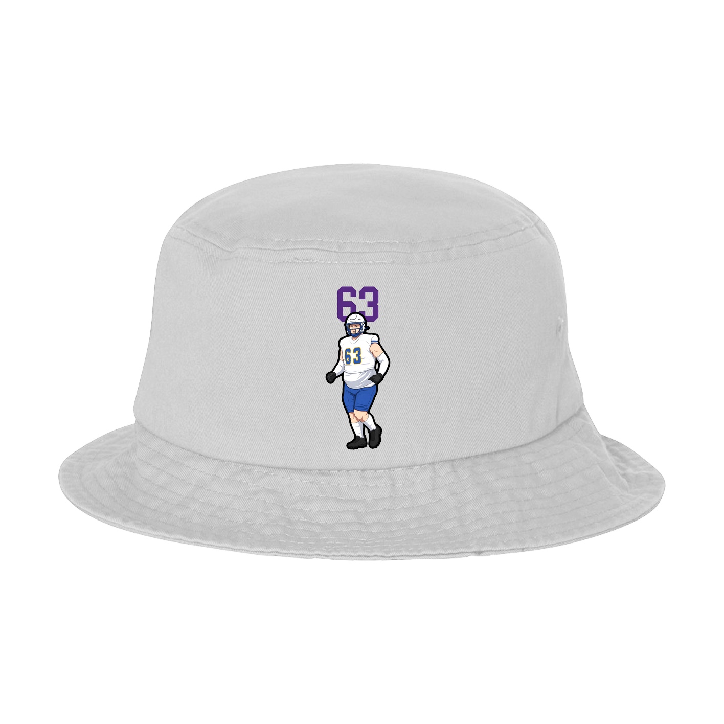 Bucket Cap — Number Top in White