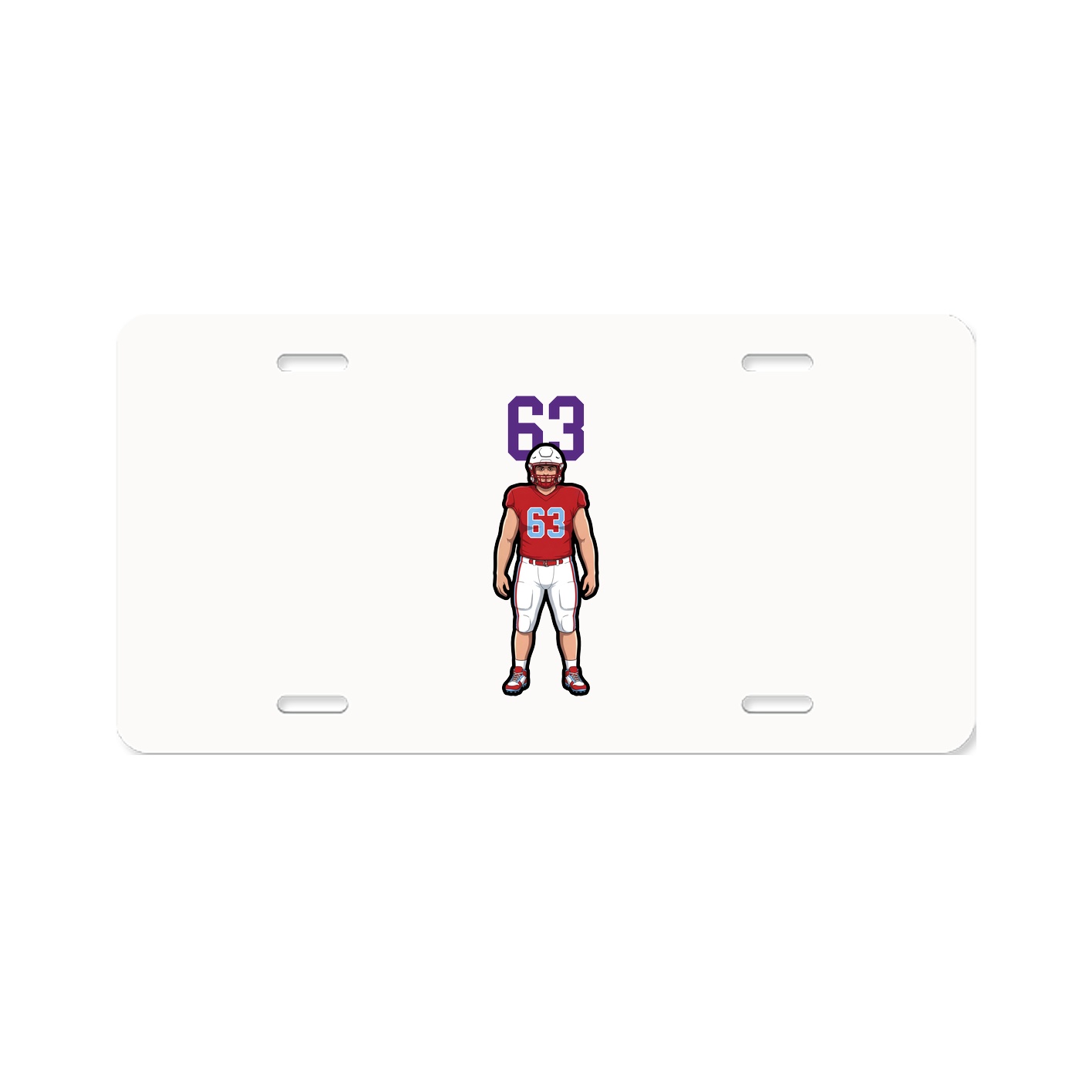 License Plate — Number Top in Classic