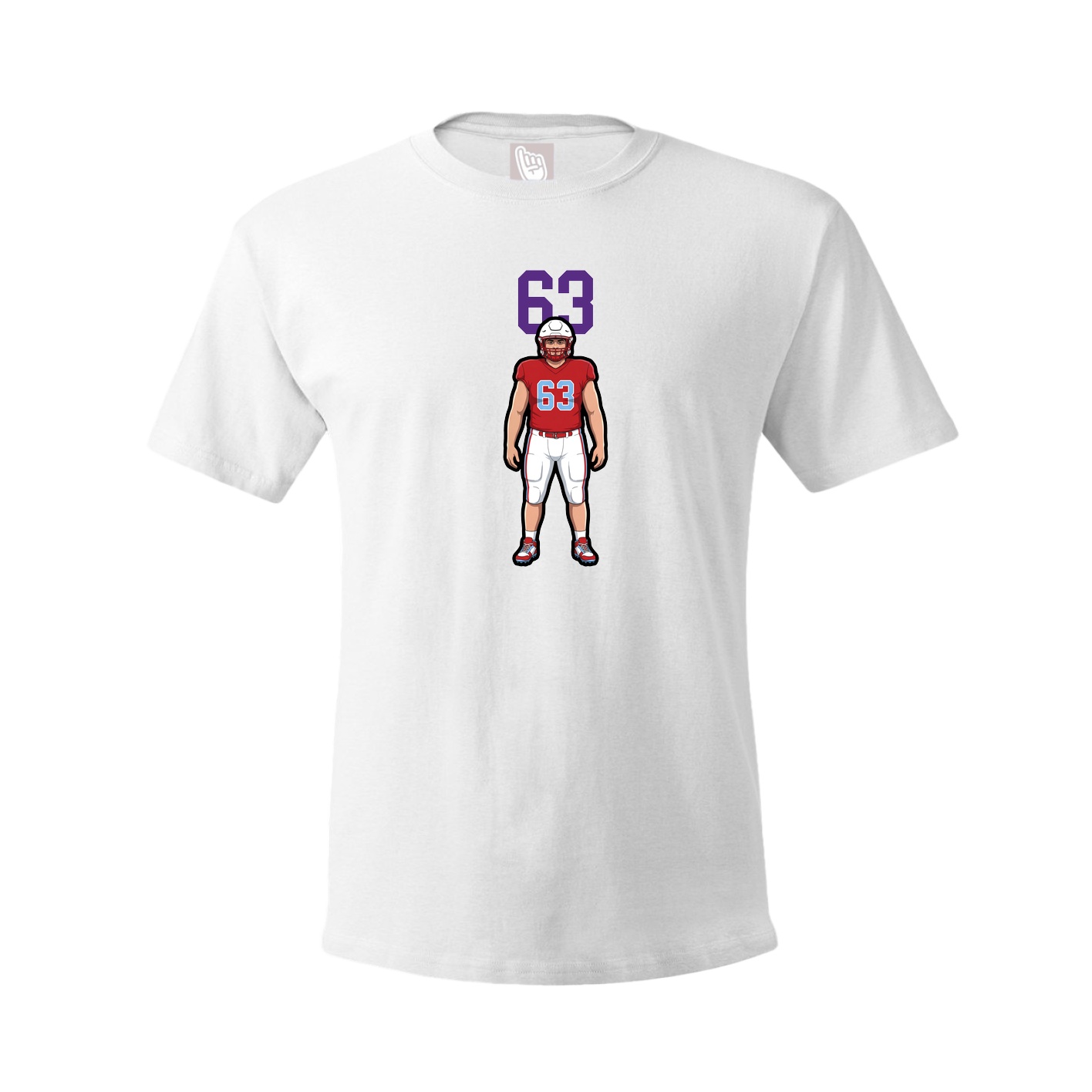 Youth Tee — Number Top in White