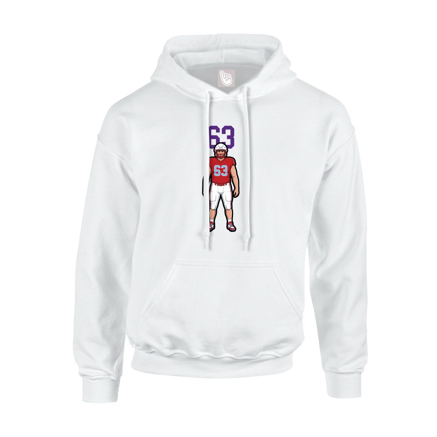 Hoodie — Number Top in White