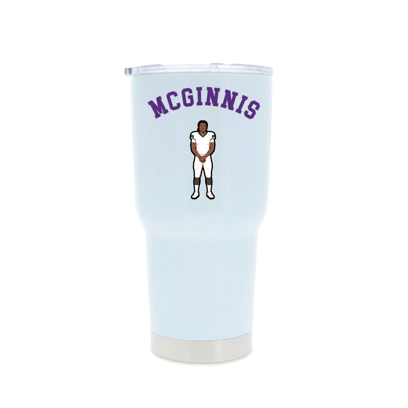 30oz Stainless Steel Tumbler — Shirsey Arch in White