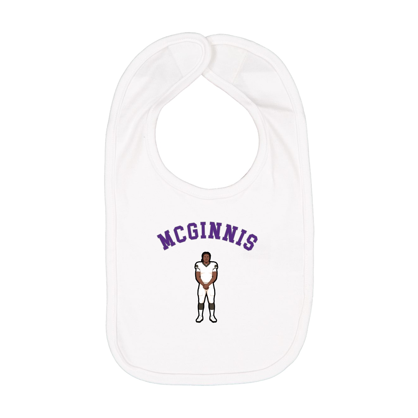 Infant Bib — Shirsey Arch in White