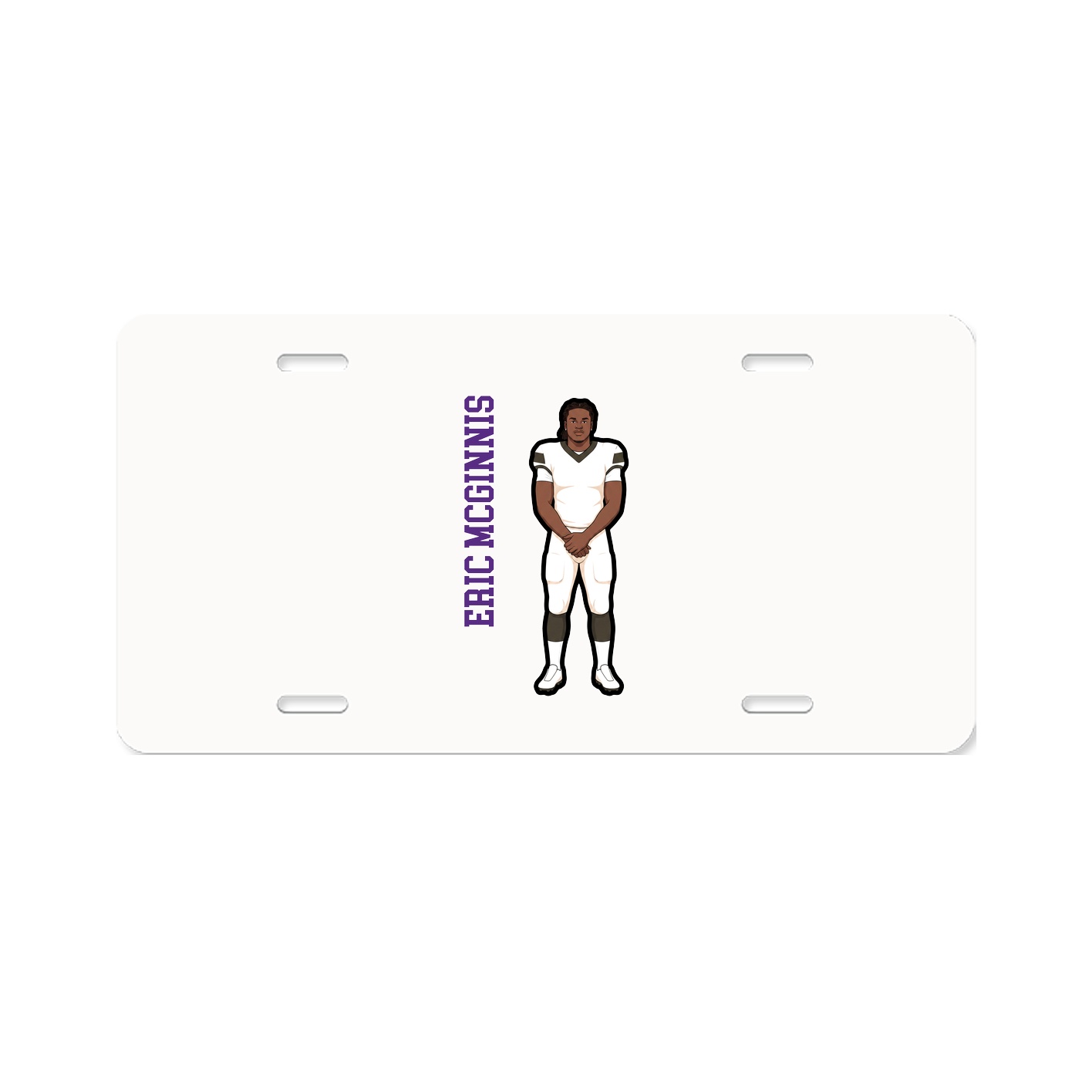 License Plate — Name Vertical in Classic