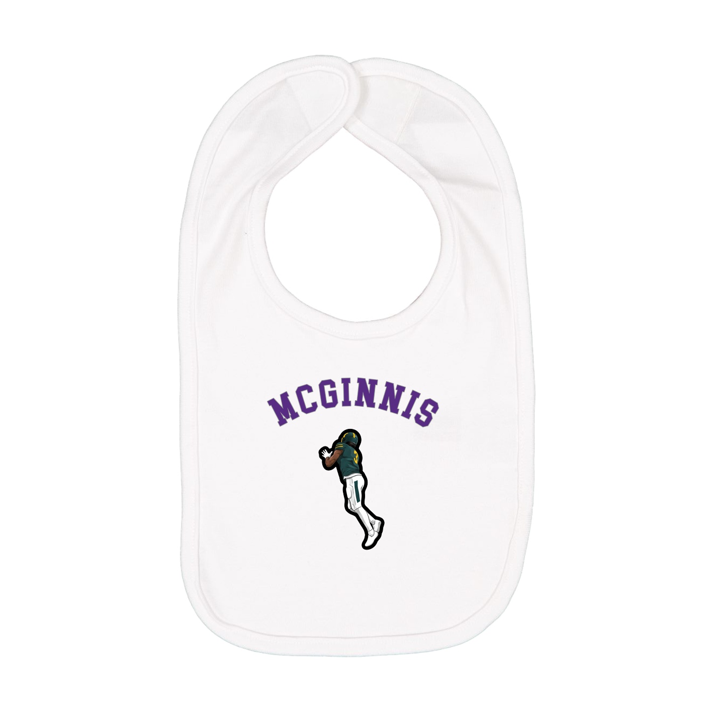 Infant Bib — Shirsey Arch in White