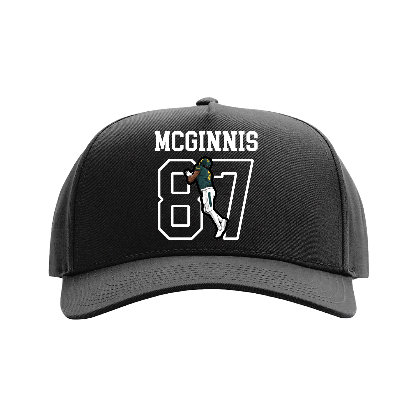 Full Fabric Five-Panel Champ Cap — Shirsey in Black