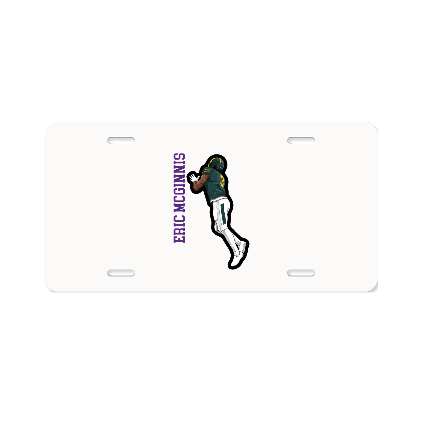 License Plate — Name Vertical in Classic