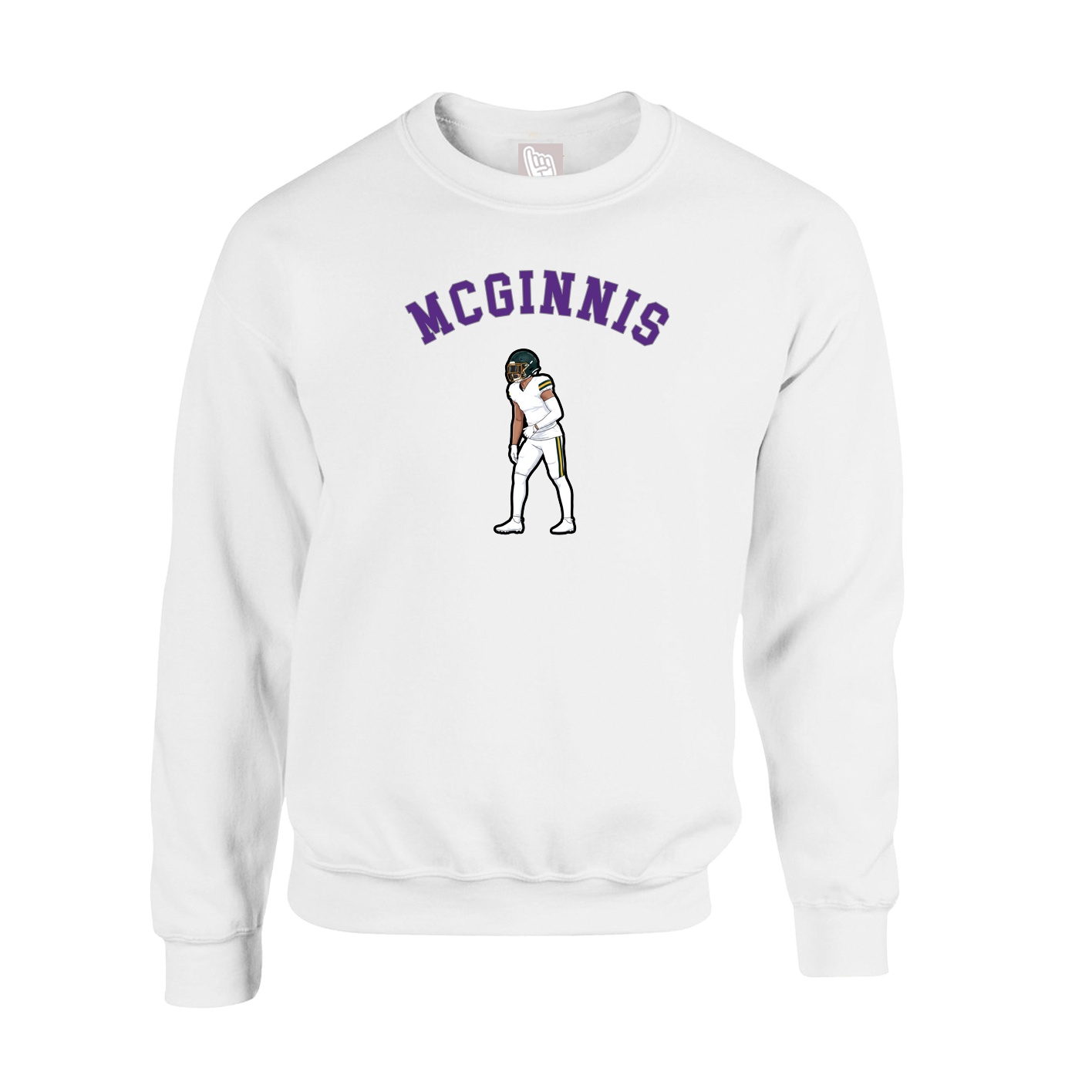 Fleece Crew — Shirsey Arch in White
