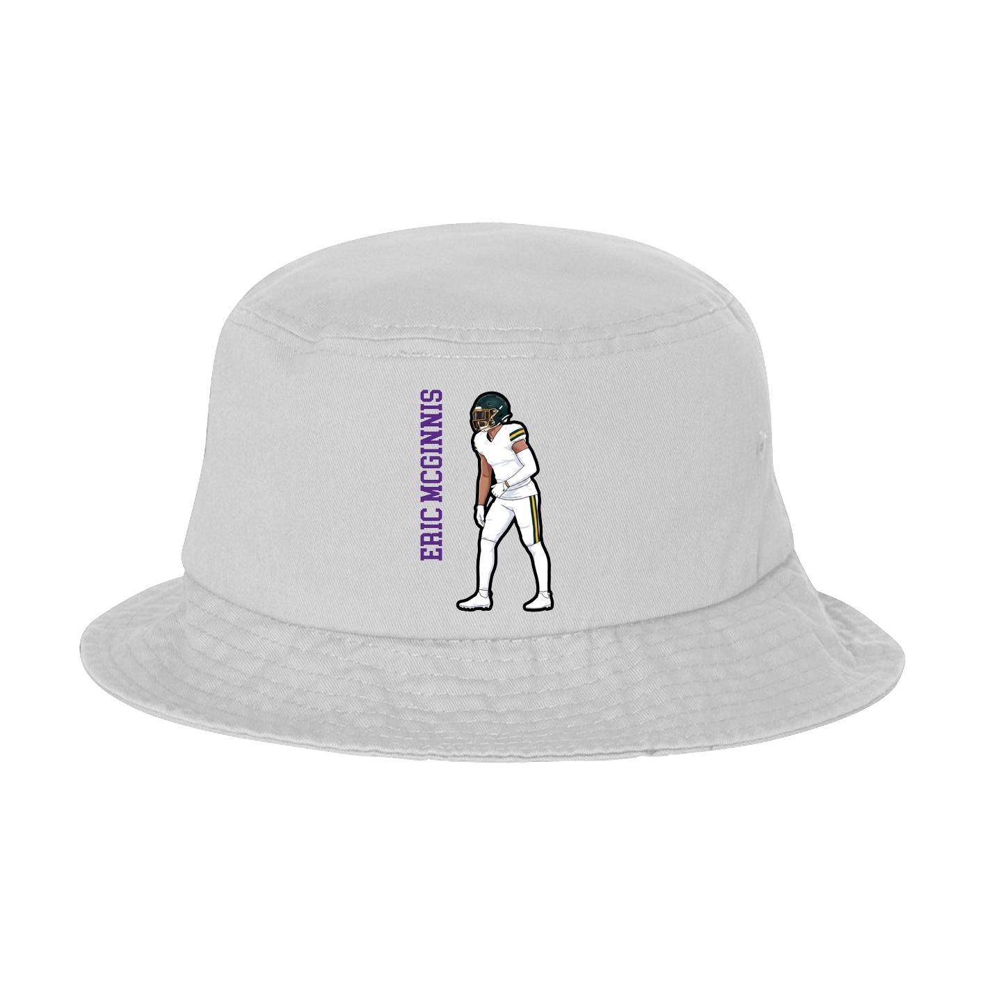 Bucket Cap — Name Vertical in White