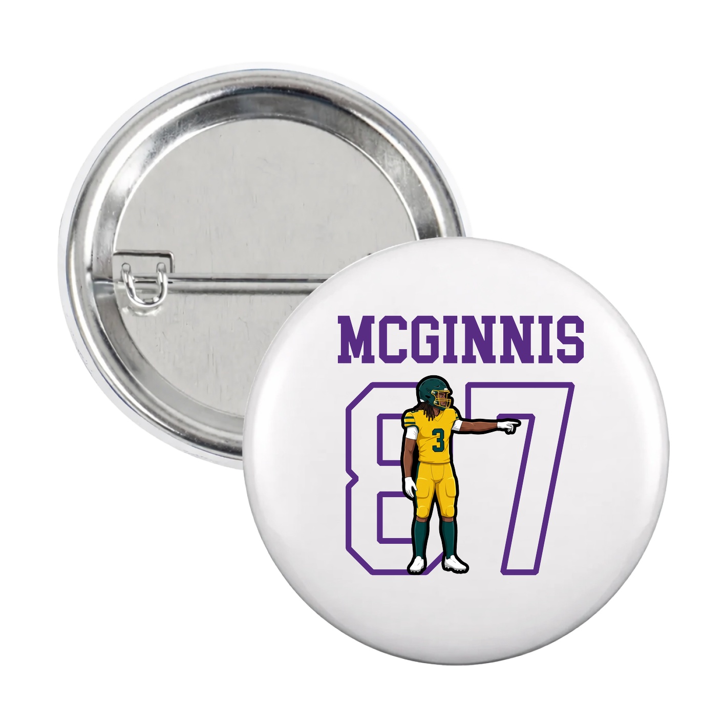 Game Day Button — Shirsey in White