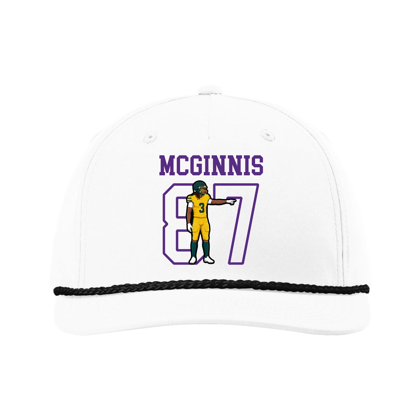 Five-Panel Classic Rope Cap — Shirsey in White