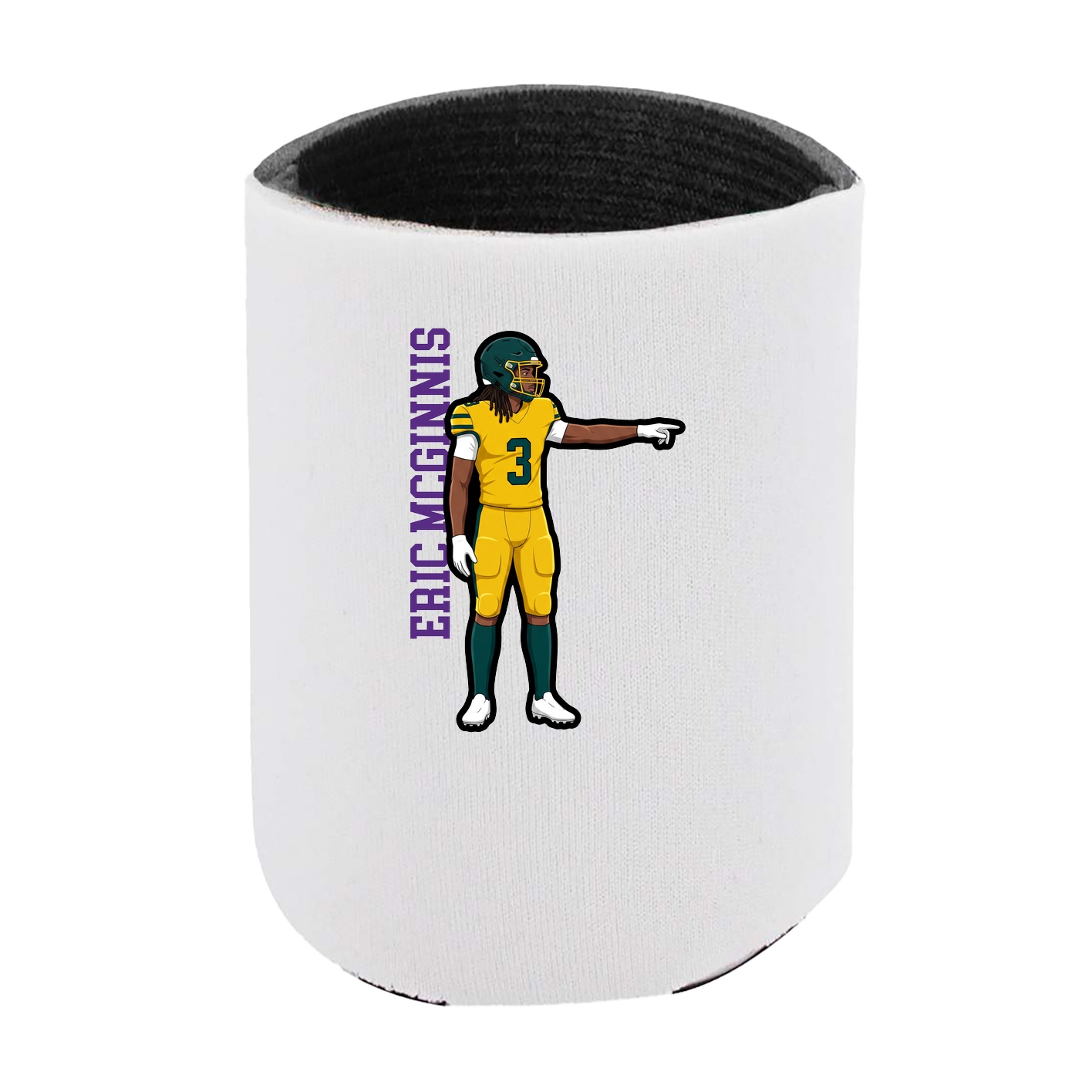 Can Holder — Name Vertical in White