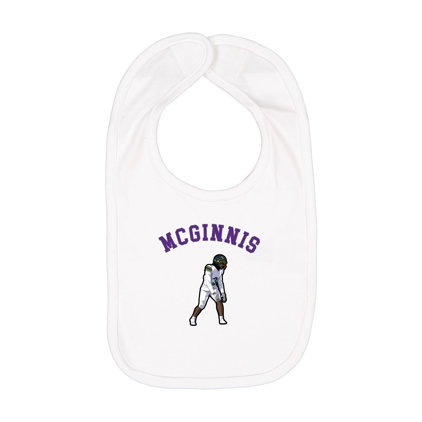 Infant Bib — Shirsey Arch in White