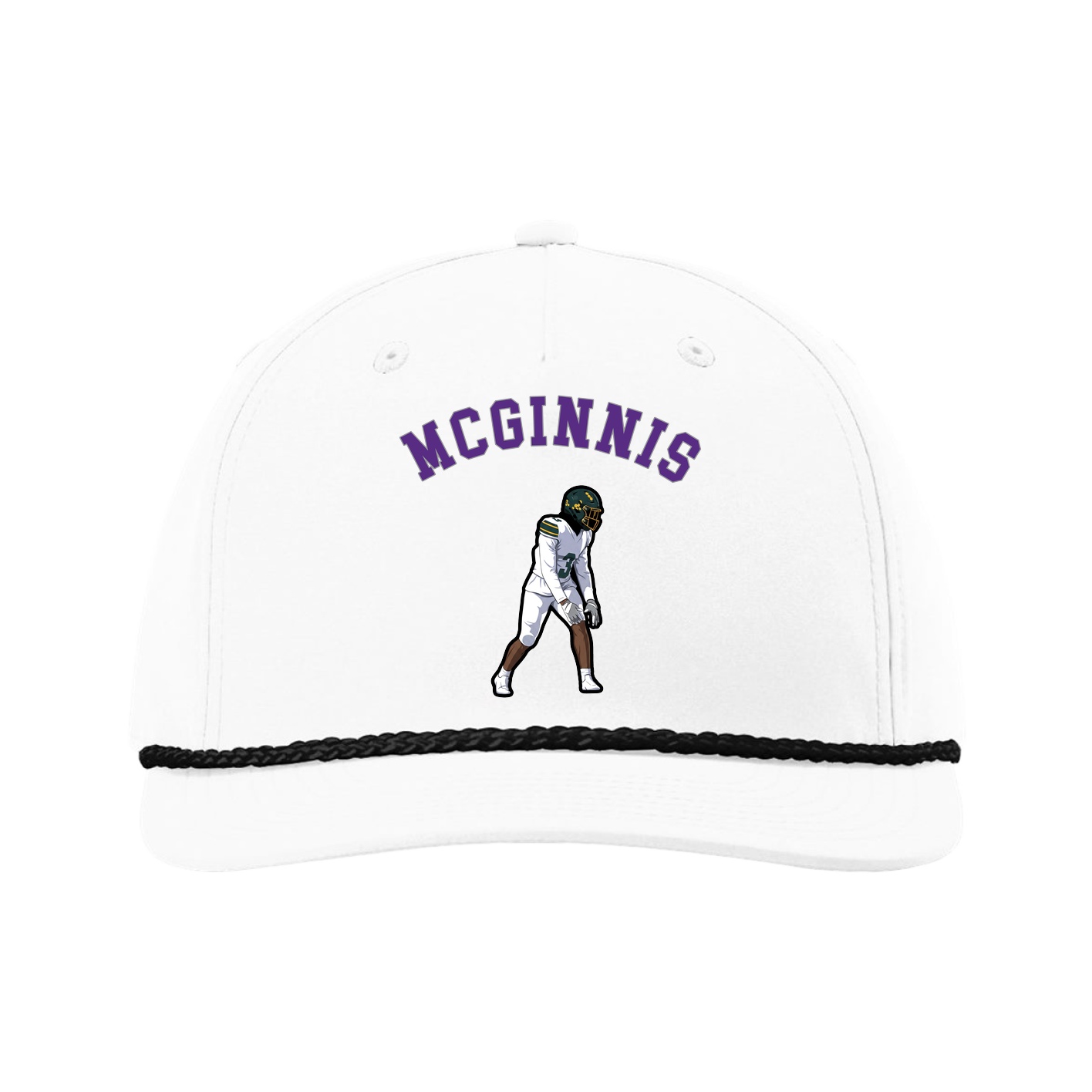Five-Panel Classic Rope Cap — Shirsey Arch in White