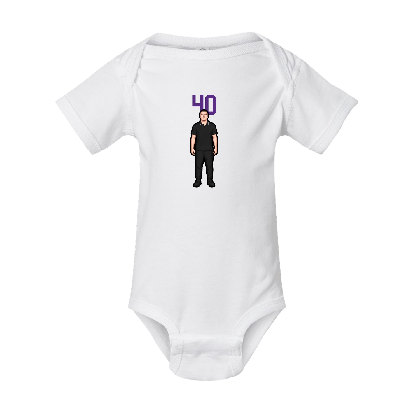 Baby Onesie — Number Top in White