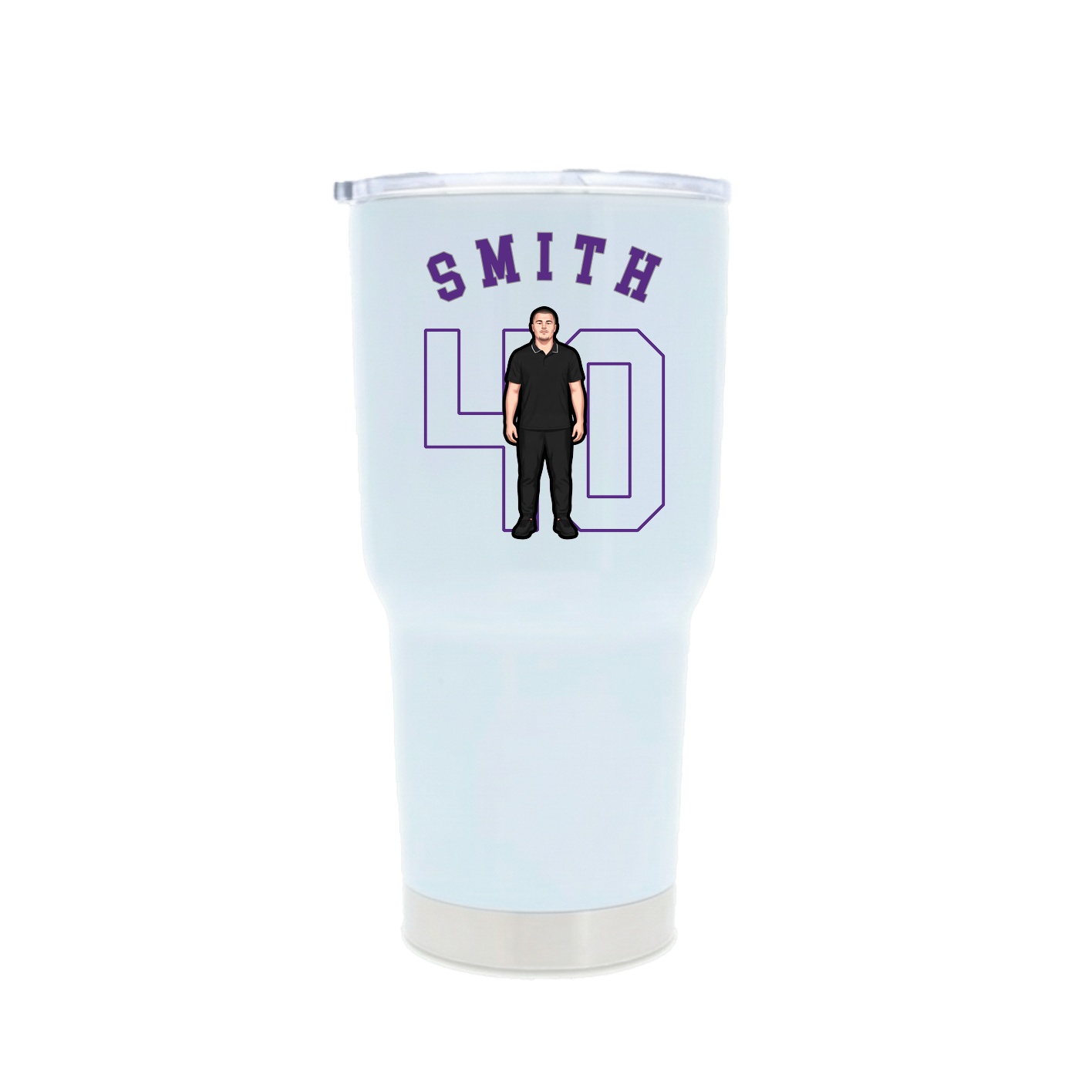 30oz Stainless Steel Tumbler — Shirsey Arch in White