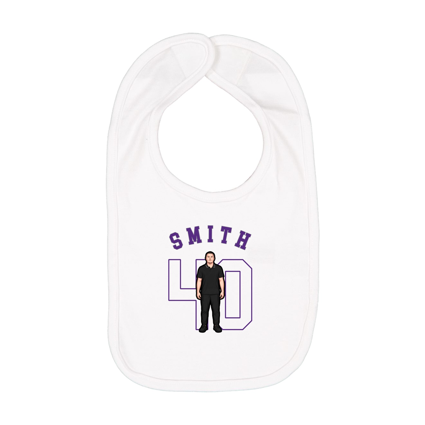 Infant Bib — Shirsey Arch in White