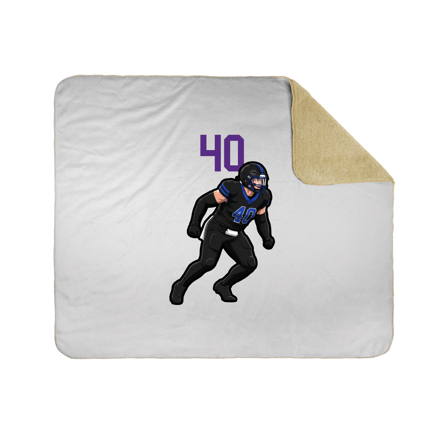 Throw Blanket — Number Top in White