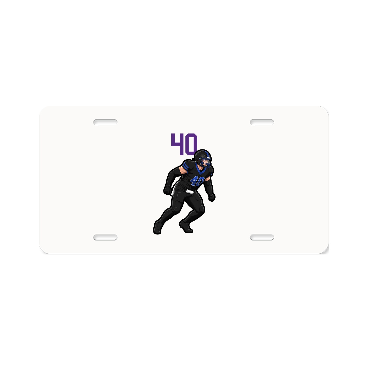 License Plate — Number Top in Classic