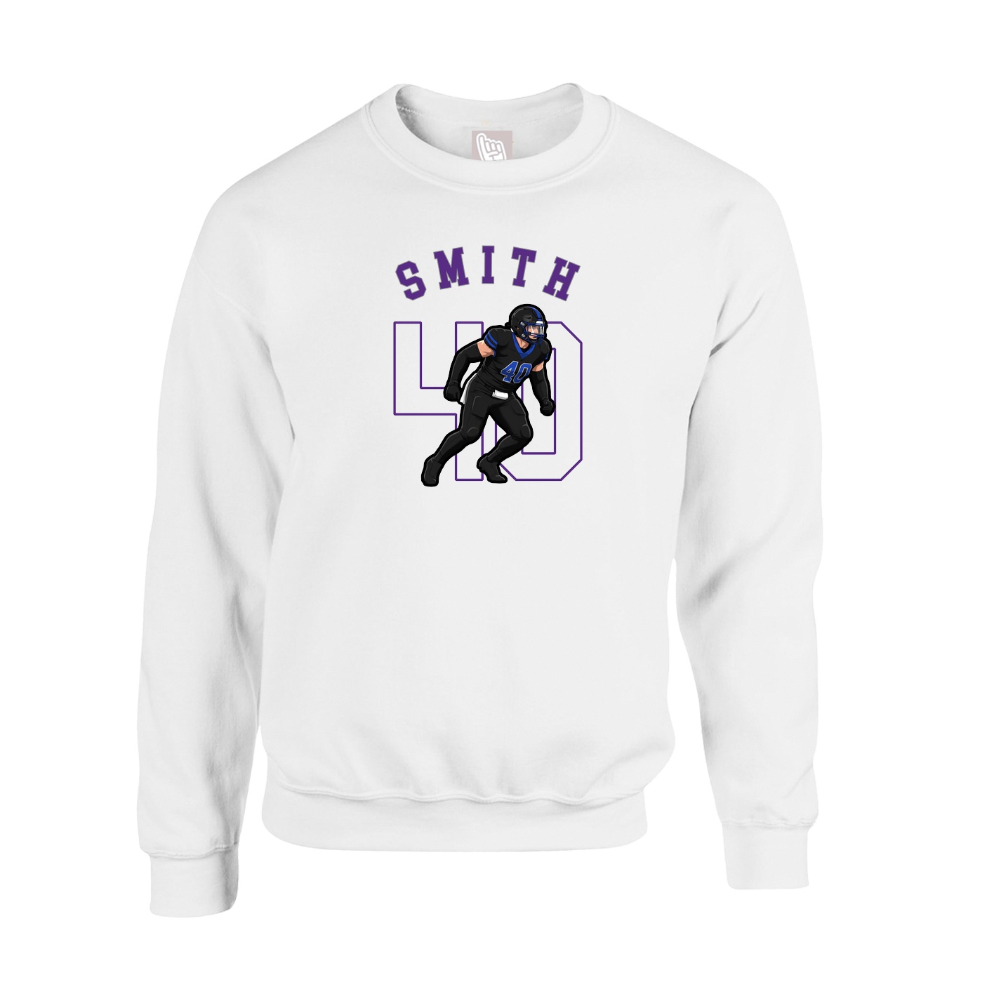 Fleece Crew — Shirsey Arch in White