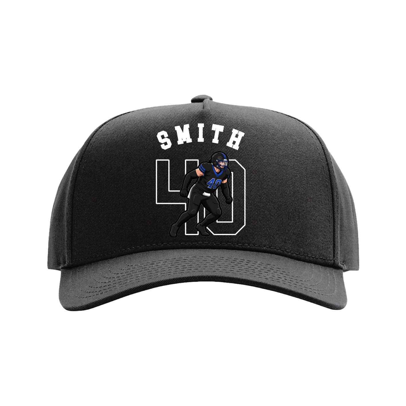 Full Fabric Five-Panel Champ Cap — Shirsey Arch in Black