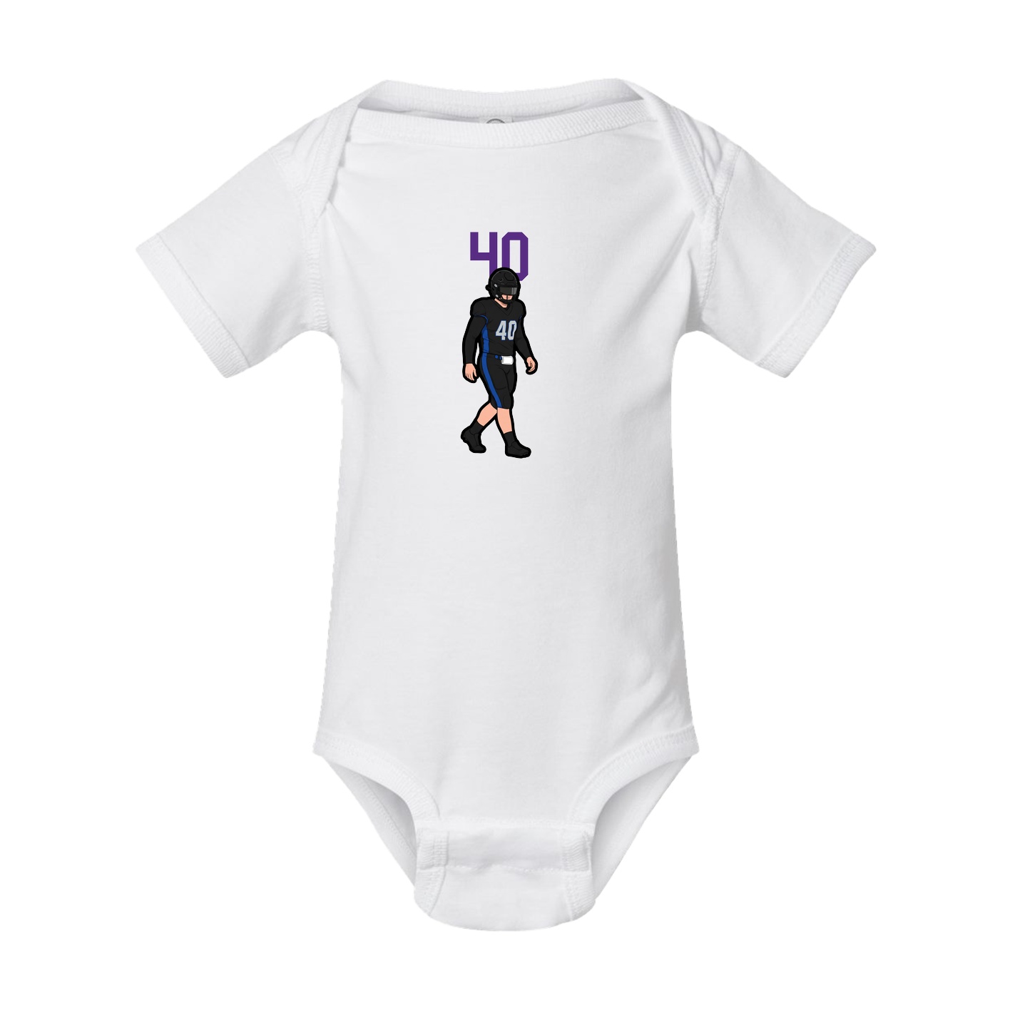Baby Onesie — Number Top in White
