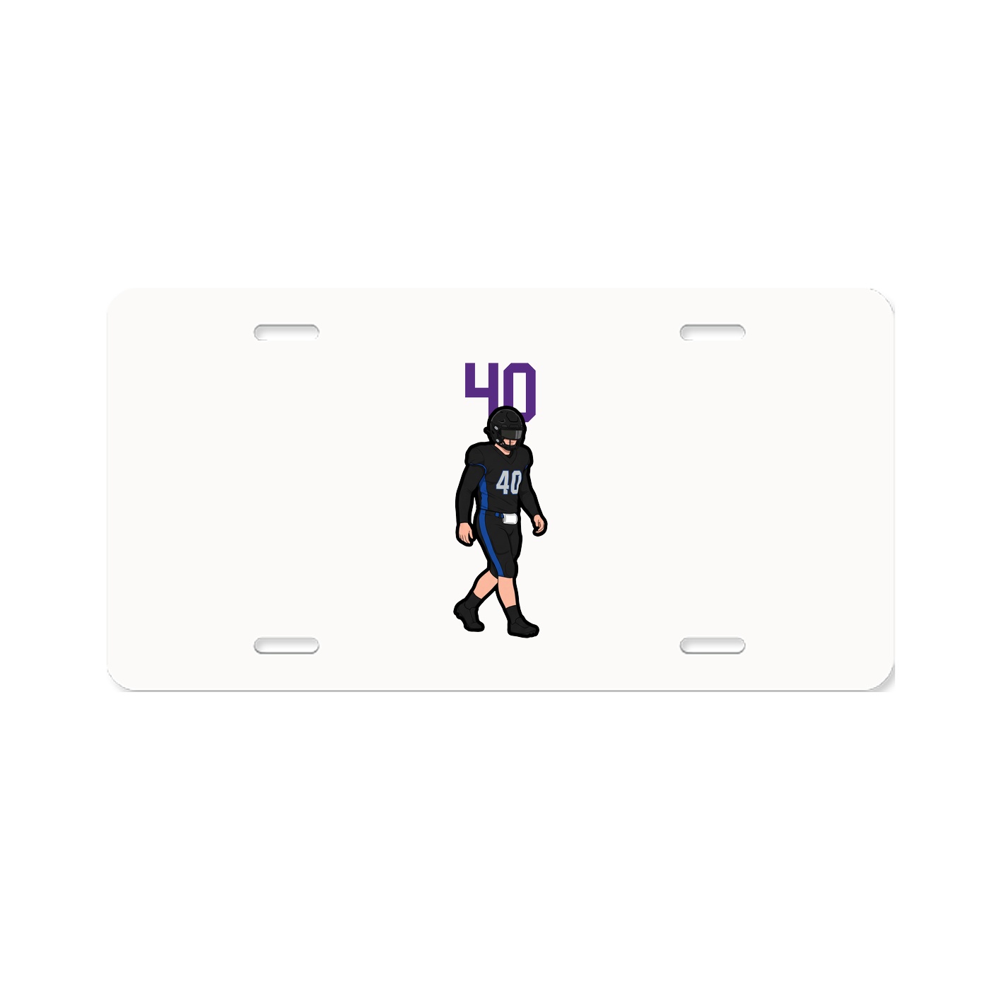 License Plate — Number Top in Classic
