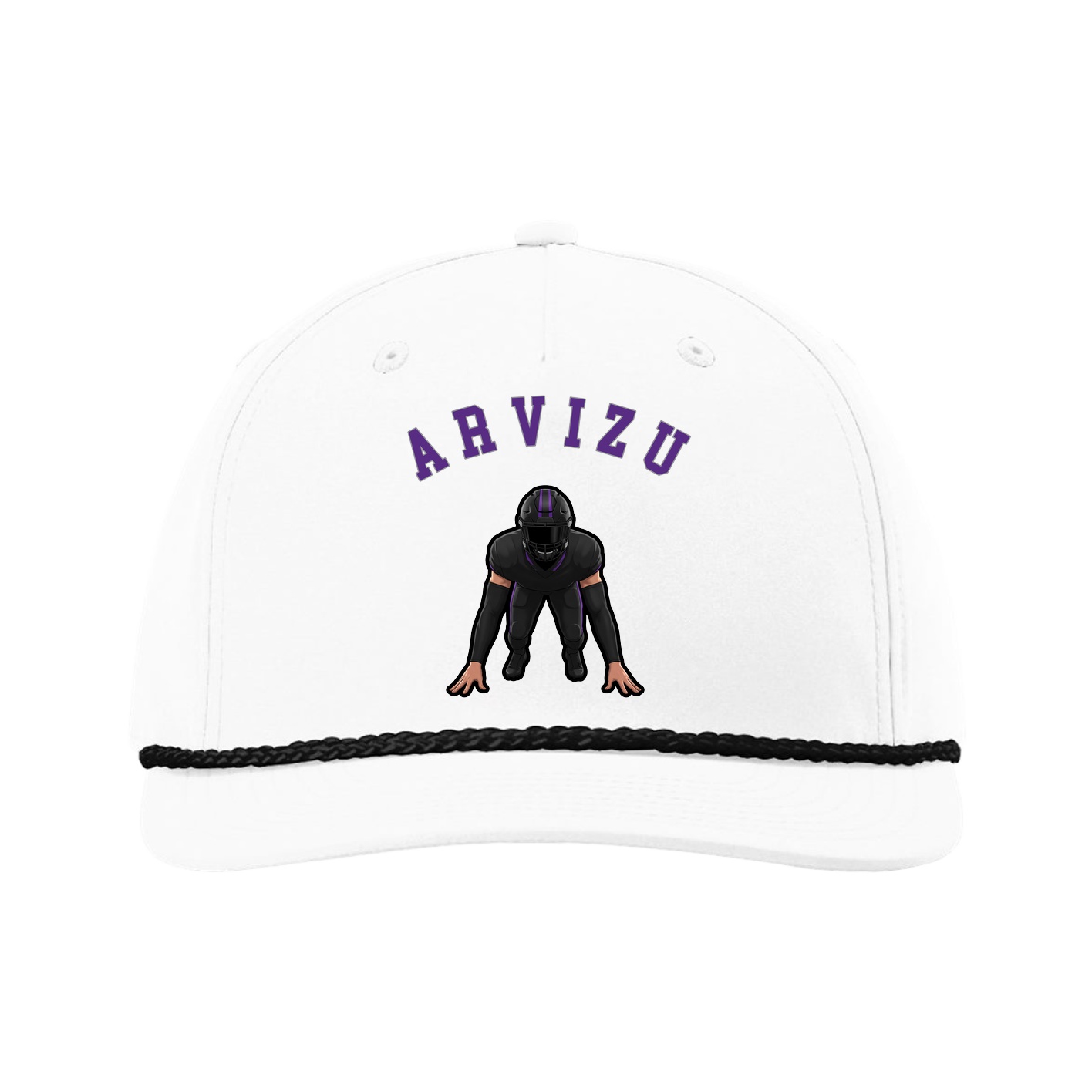 Five-Panel Classic Rope Cap — Shirsey Arch in White