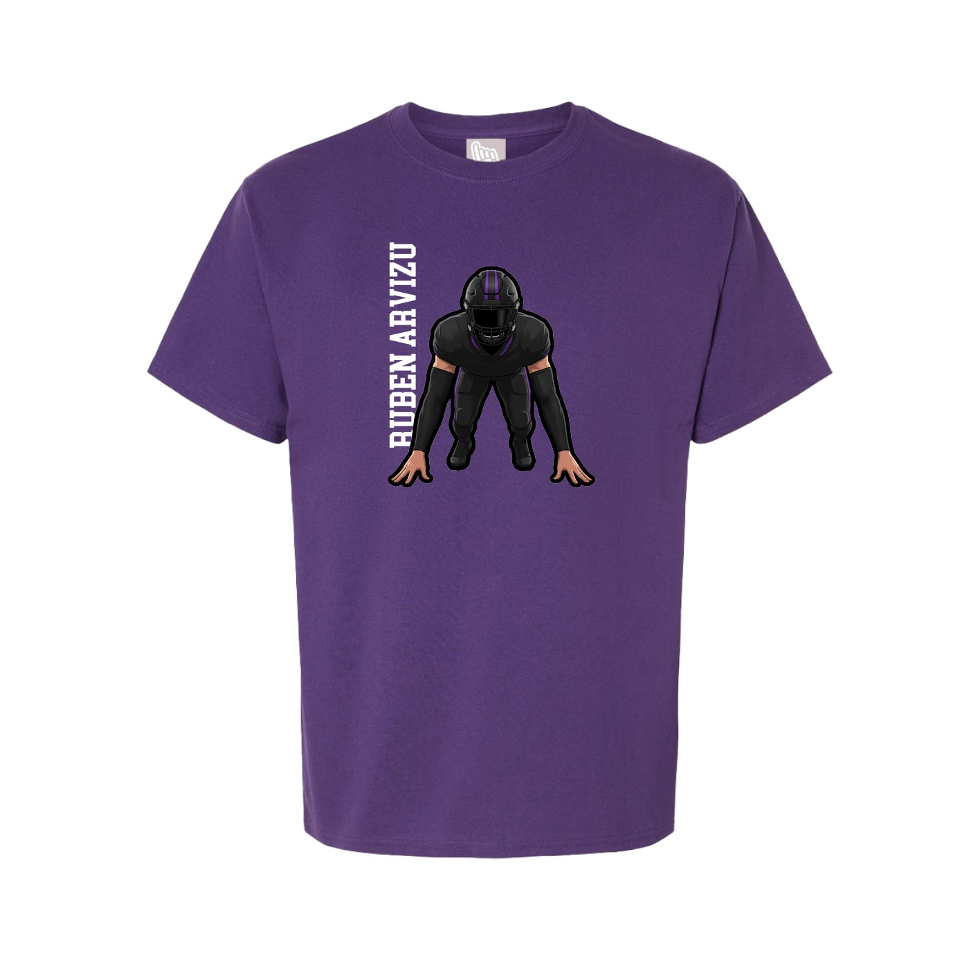 Tee — Name Vertical in Purple