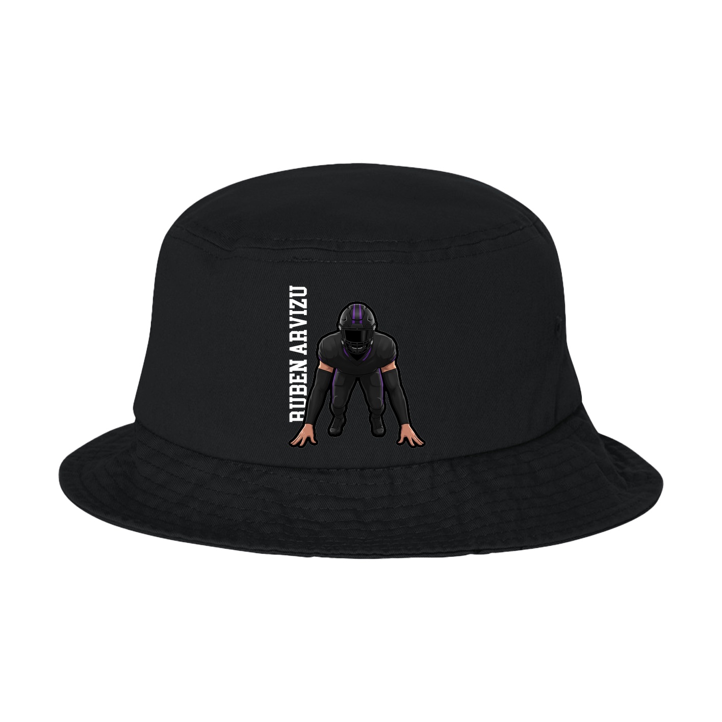 Bucket Cap — Name Vertical in Black