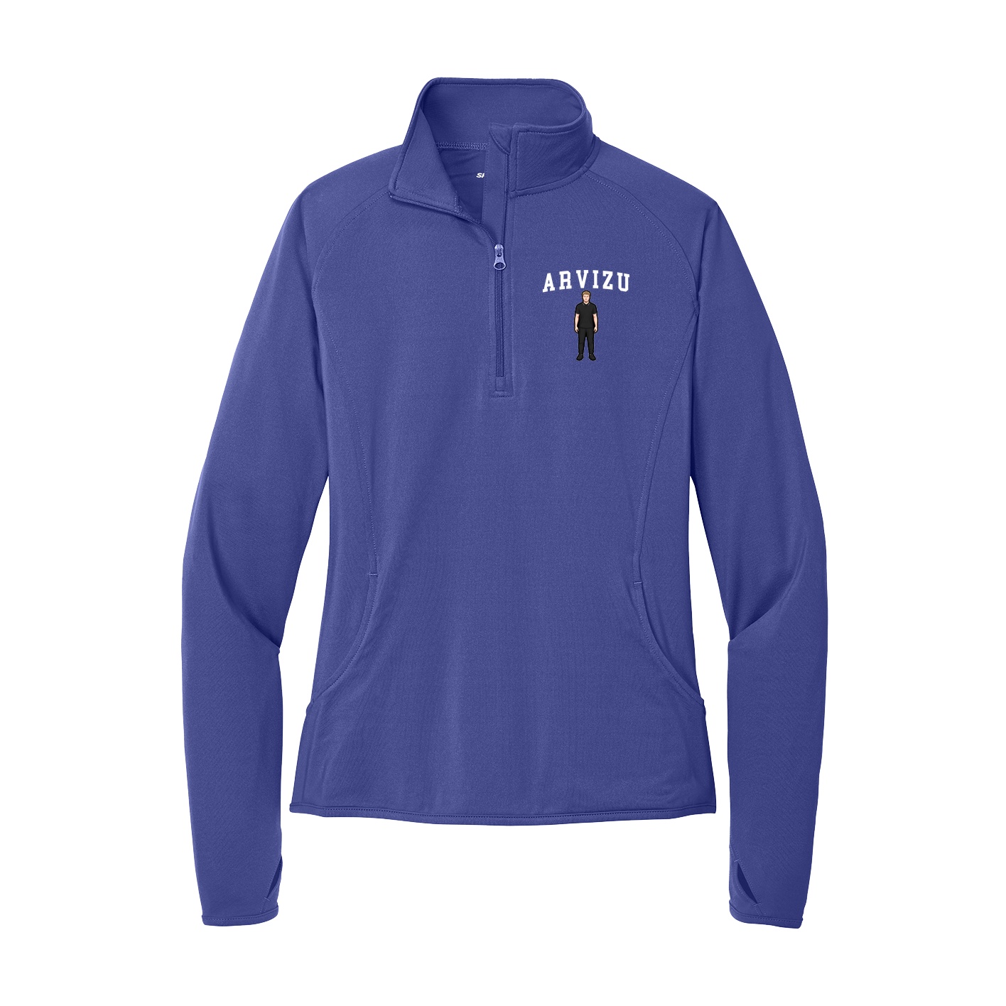 Women's Q-Zip Pullover — Shirsey in Purple