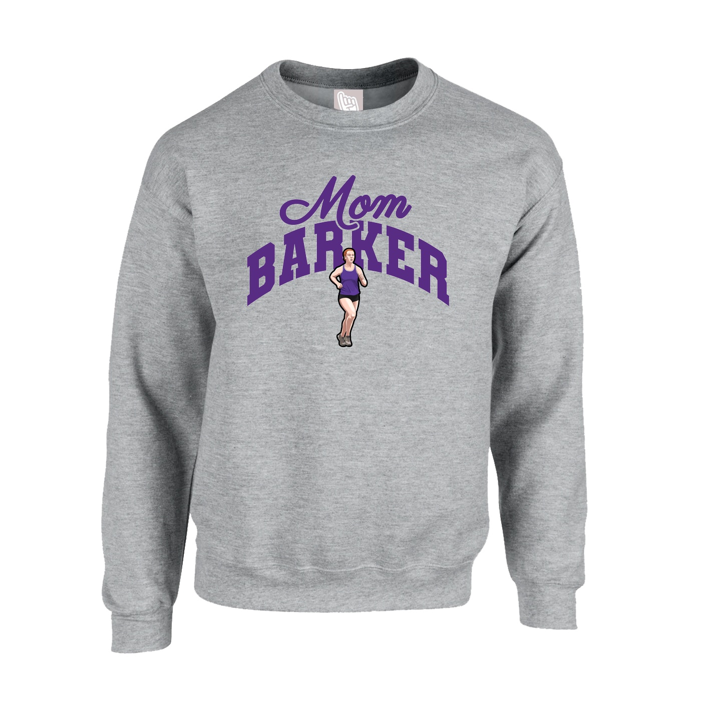 Fleece Crew — Mothers Day Arch in Grey