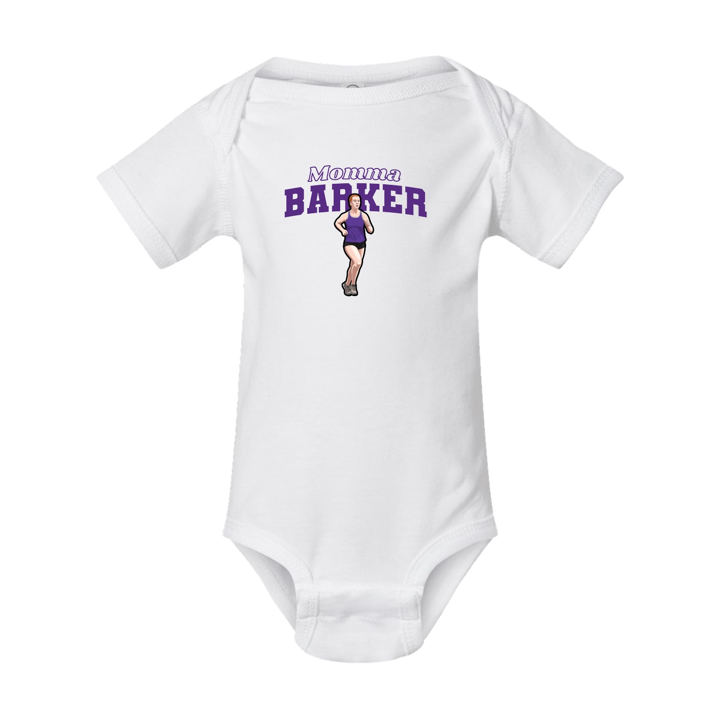 Baby Onesie — Mothers Day Block in White