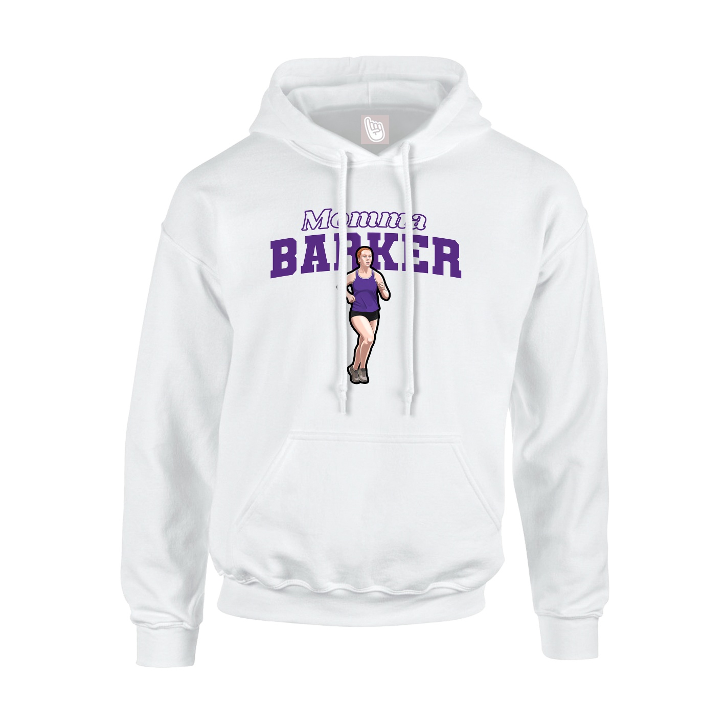 Youth Hoodie — Mothers Day Block in White