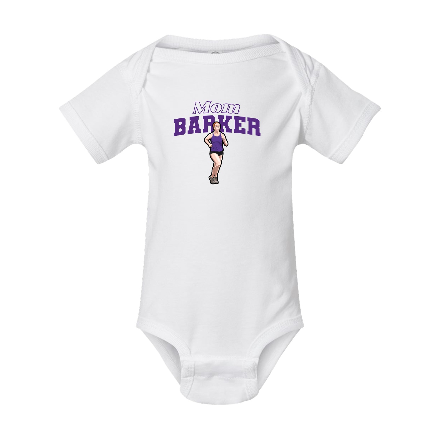 Baby Onesie — Mothers Day Block in White