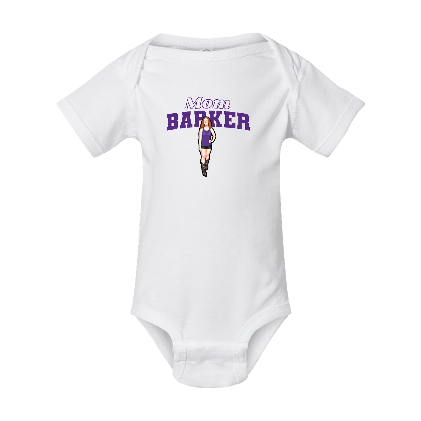 Baby Onesie — Mothers Day Block in White