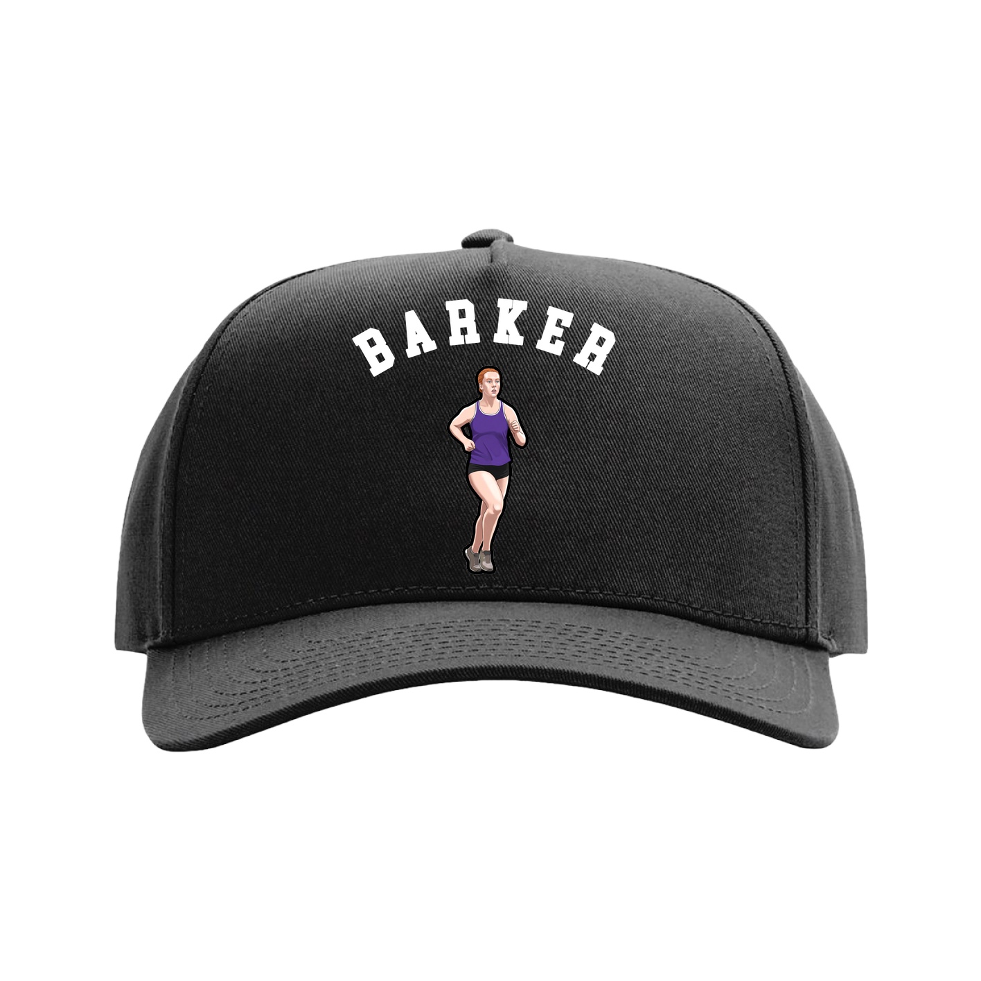 Full Fabric Five-Panel Champ Cap — Shirsey Arch in Black