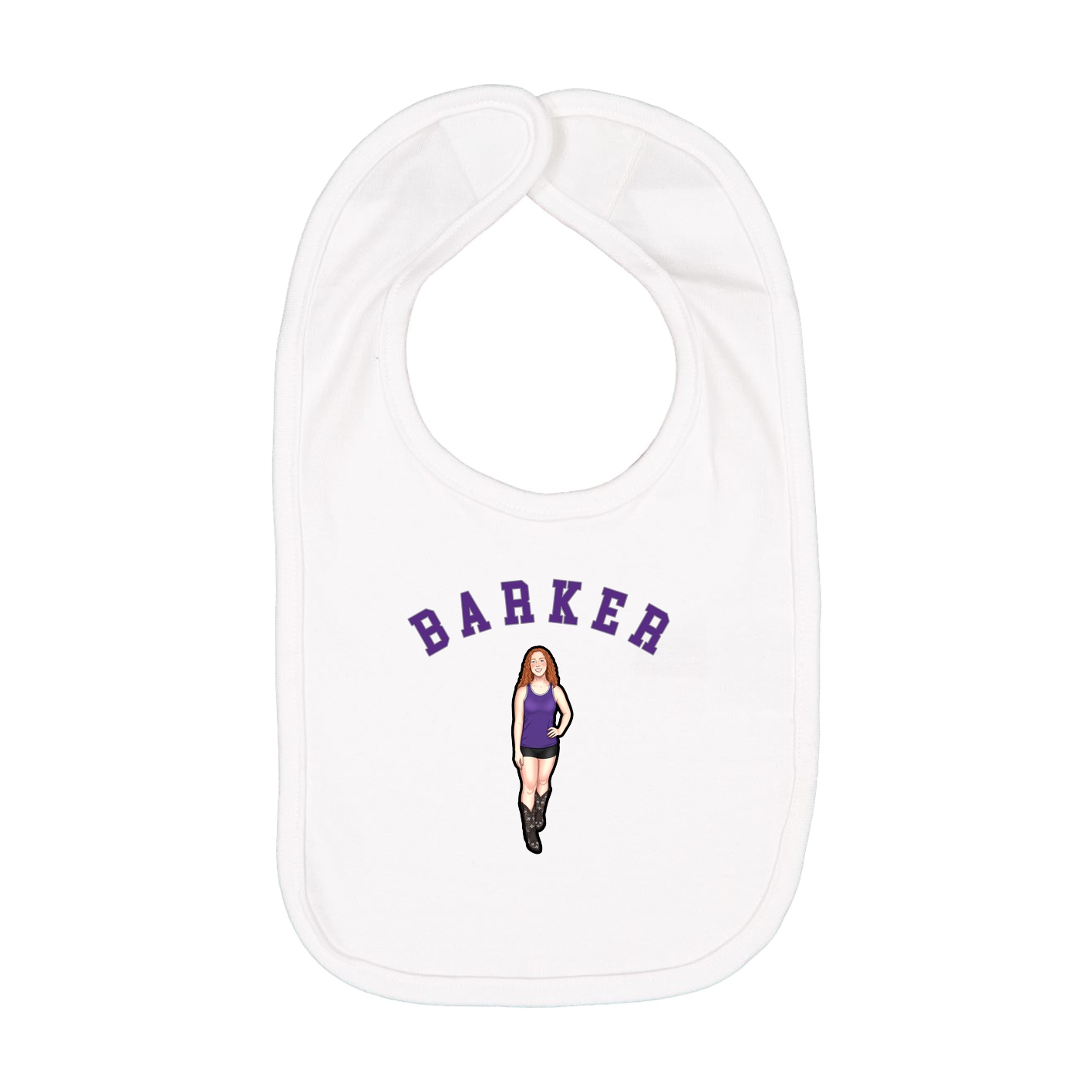 Infant Bib — Shirsey Arch in White
