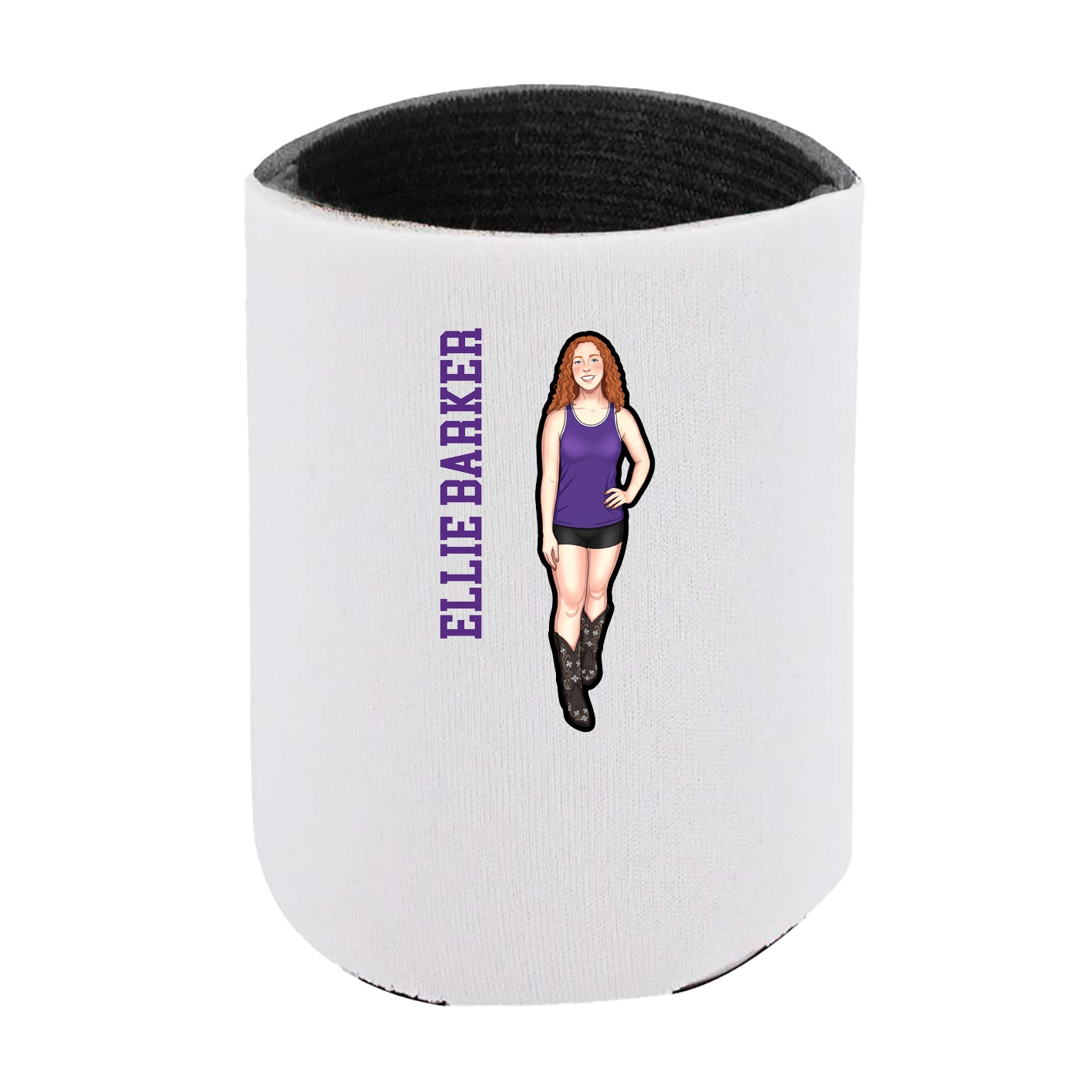 Can Holder — Name Vertical in White