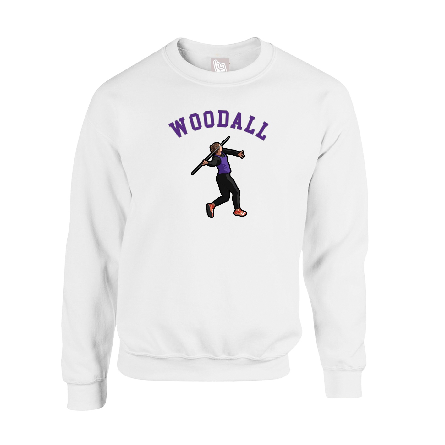 Fleece Crew — Shirsey Arch in White