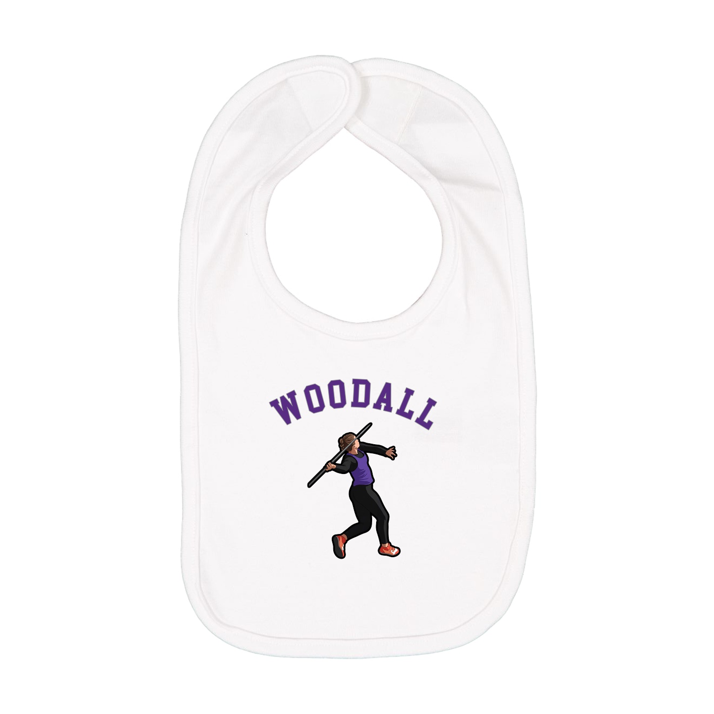 Infant Bib — Shirsey Arch in White
