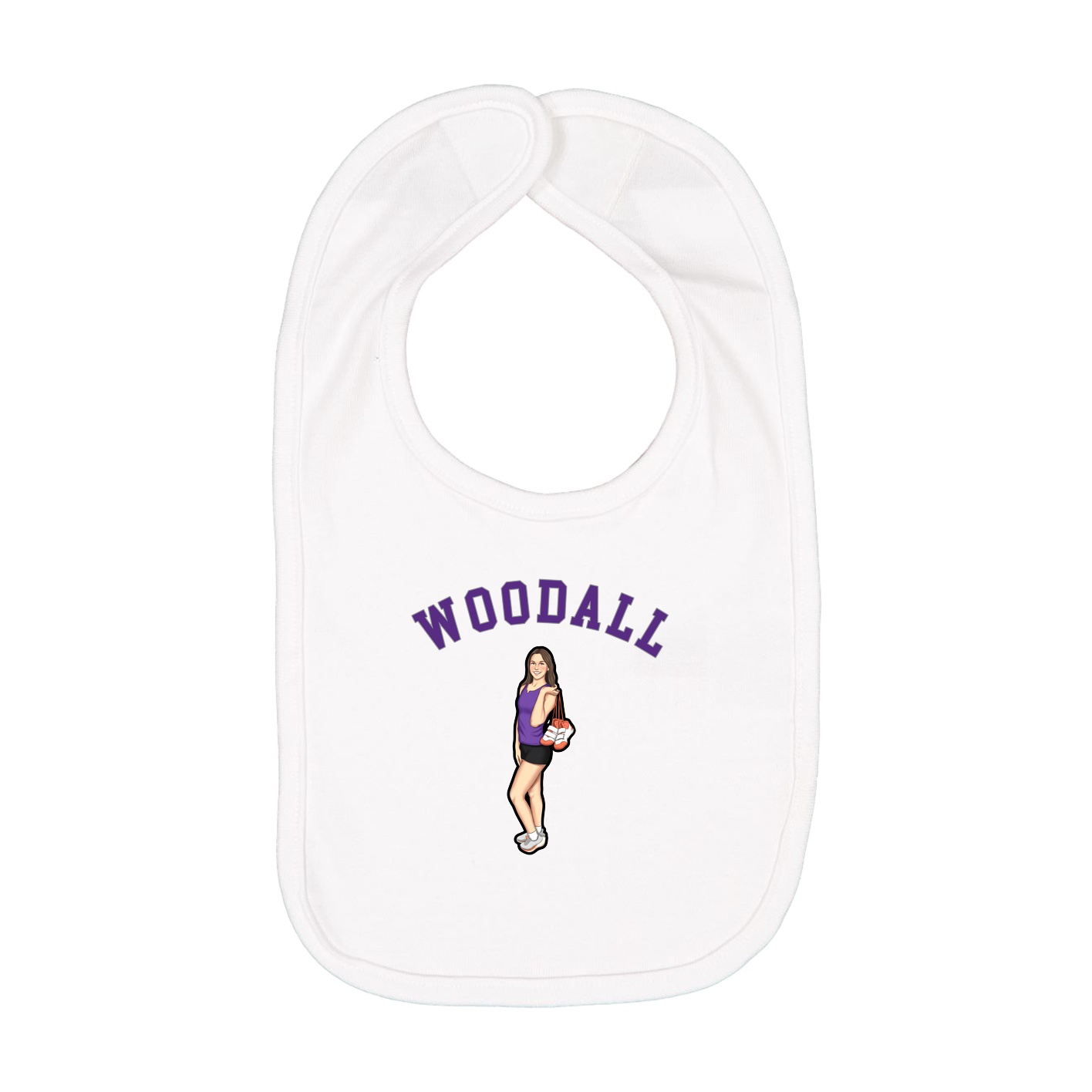 Infant Bib — Shirsey Arch in White