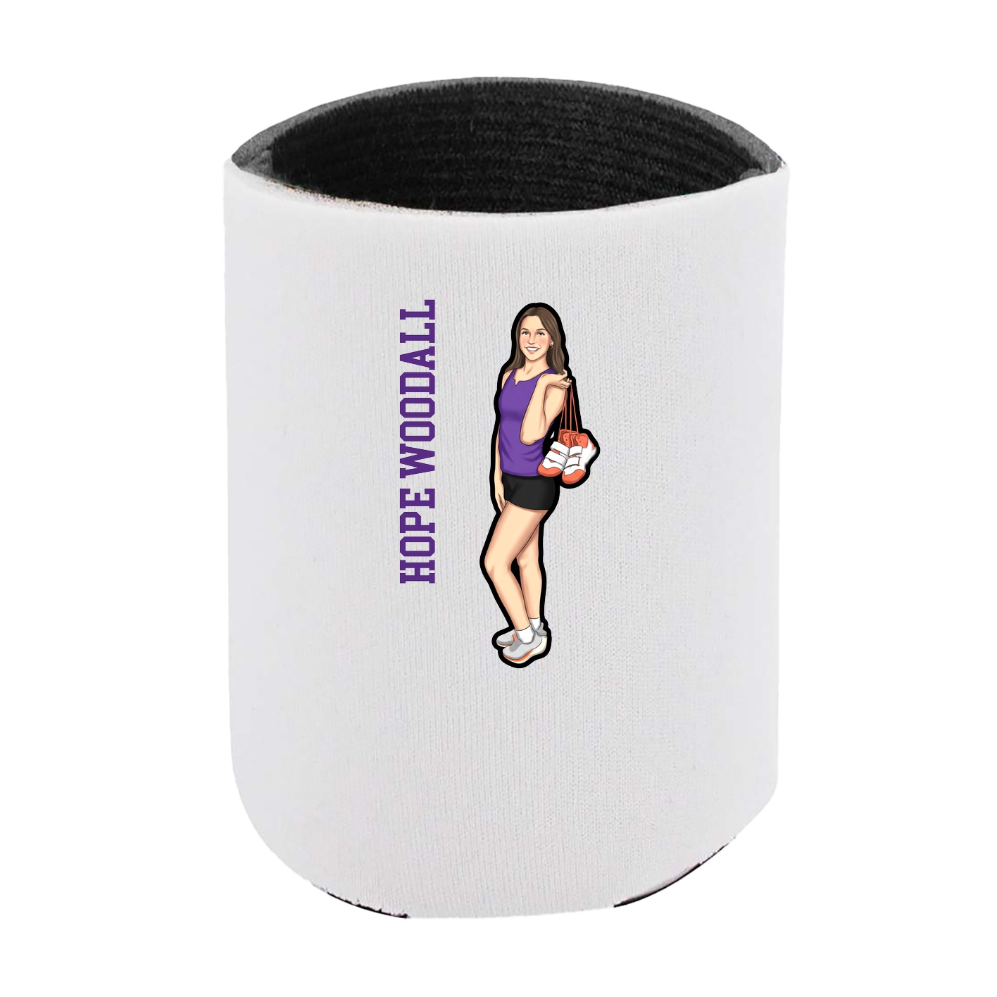 Can Holder — Name Vertical in White