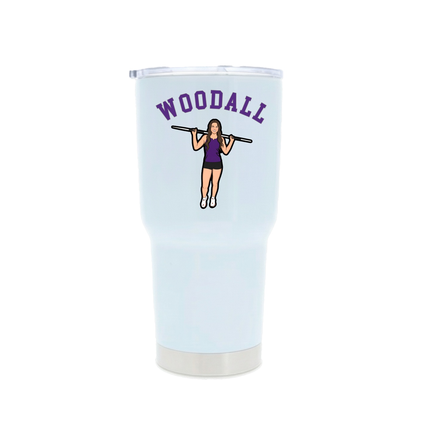30oz Stainless Steel Tumbler — Shirsey Arch in White