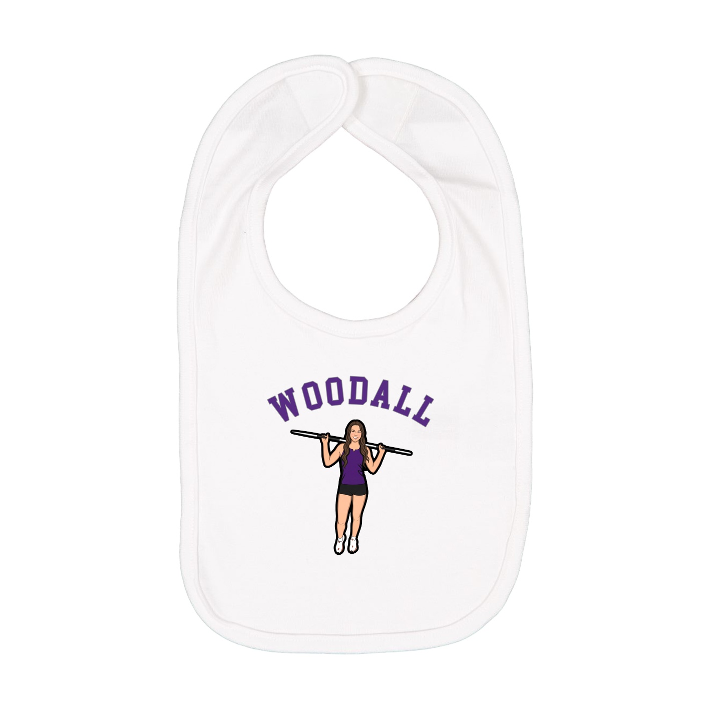 Infant Bib — Shirsey Arch in White