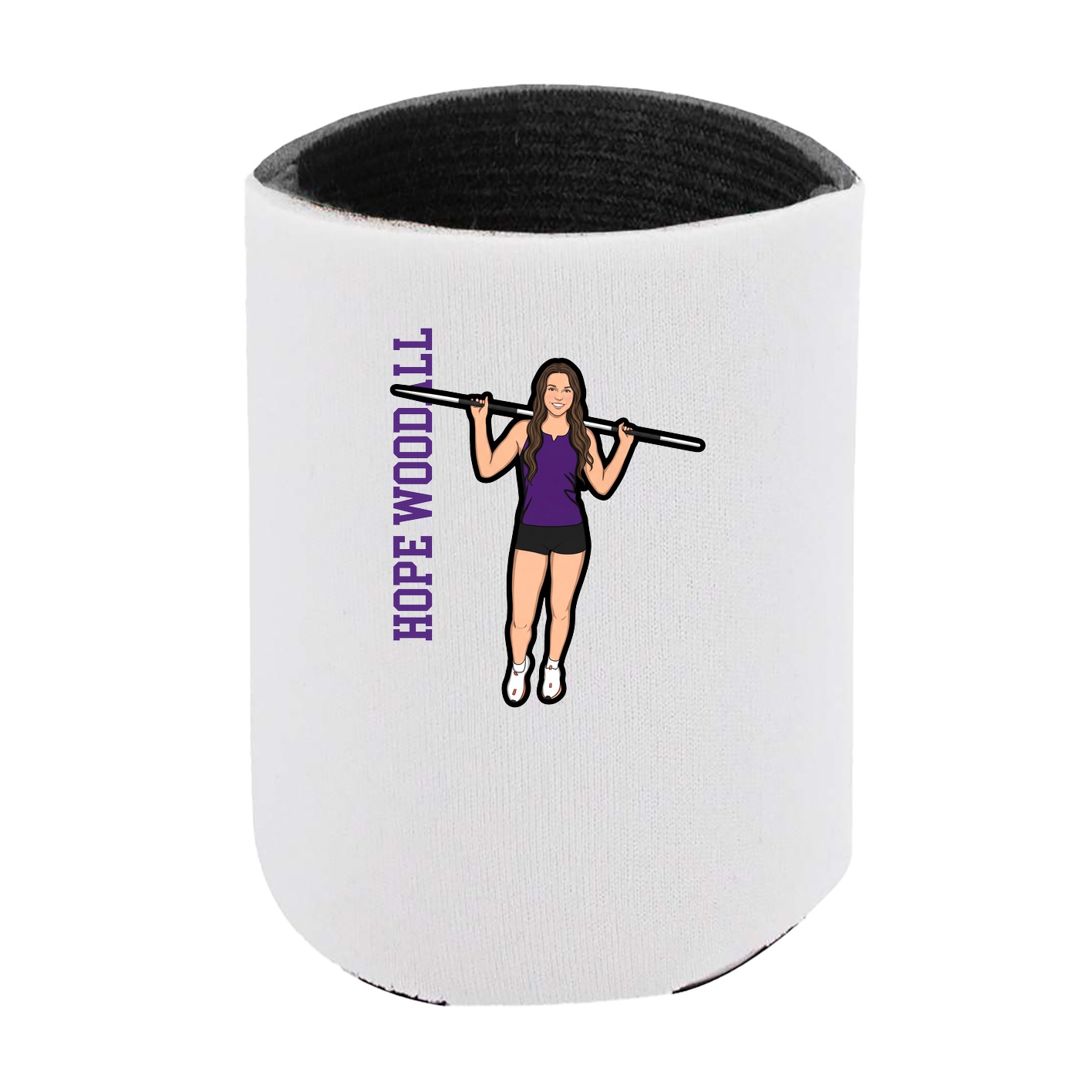 Can Holder — Name Vertical in White