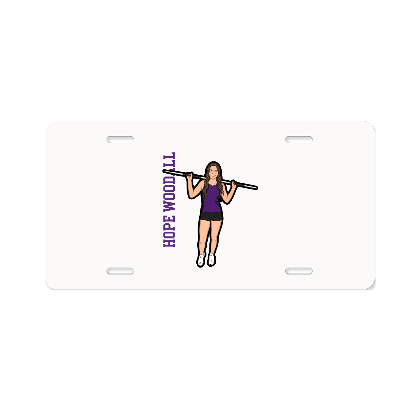 License Plate — Name Vertical in Classic
