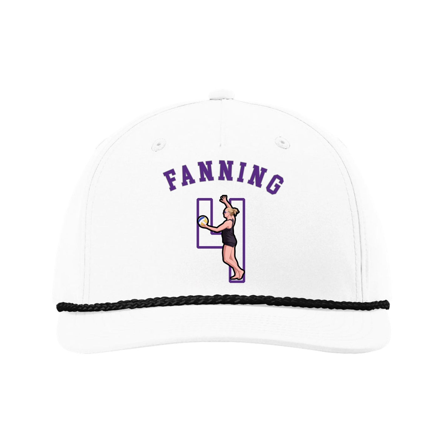 Five-Panel Classic Rope Cap — Shirsey Arch in White