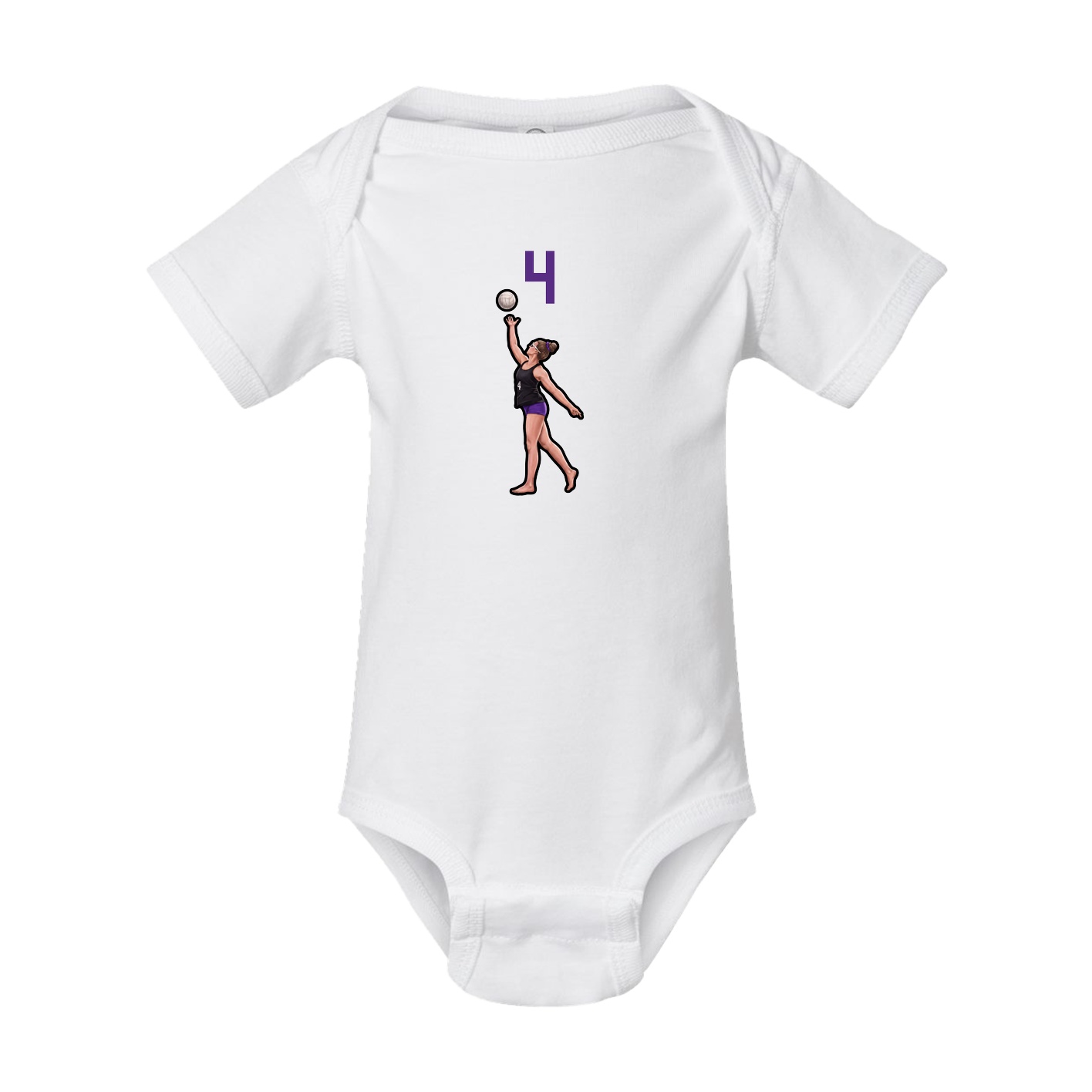 Baby Onesie — Number Top in White