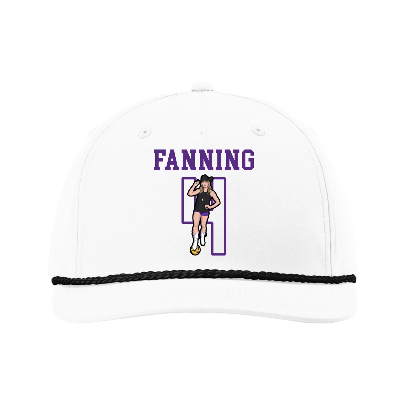 Five-Panel Classic Rope Cap — Shirsey in White